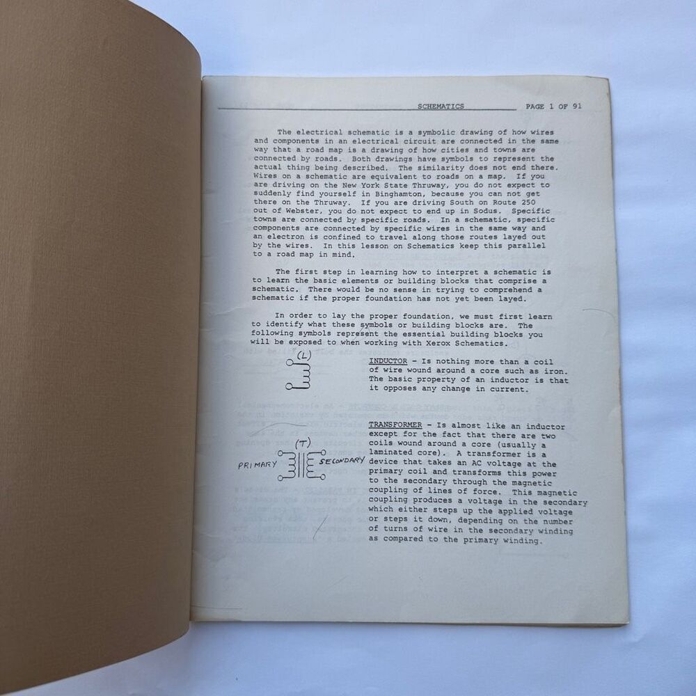 Vintage Xerox 1977 Operations Manual Manufacturing Equipment Book Electricity - Picture 4 of 6